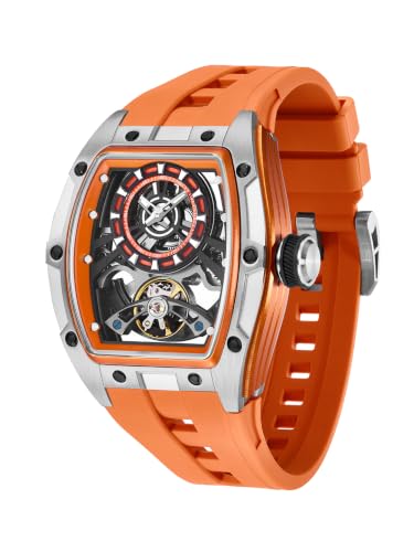 Image of French Connection Limited Edition | Stealth Series | Skeleton Dial | Stainless Steel Case | Premium Silicone Strap | Automatic Watch for Men - FCA48