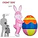 YIHONG 8 FT Height Easter Inflatable Outdoor Decorations Bunny with Egg, Easter blow up yard Decorations Build-in LED for Holiday Lawn, Yard, Garden Decor