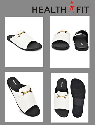 Image of HEALTH FIT Extra Soft Comfortable Traditional Ethnic Chappal /Slippers Wedding & Festive Sliders for Gents /Boys Lightweight flexible TPR sole & Easy-to-wear slip-on design cushioned for Men HF7017