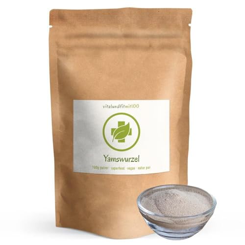 Yamswurzel Pulver 100 g - Wild Yams aus Mexiko - ideal für Smoothies/Getränke - vegan rein glutenfrei laktosefrei - ohne Zusatzstoffe