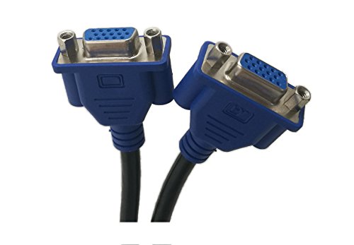zdyCGTime DMS-59 59-Pin Male to Dual VGA Female Y Splitter Video Card Adapter Cable for Matrox Molex ATI Nvidia Lenovo Hp Dell Computer-10inch - Thumbnail 4