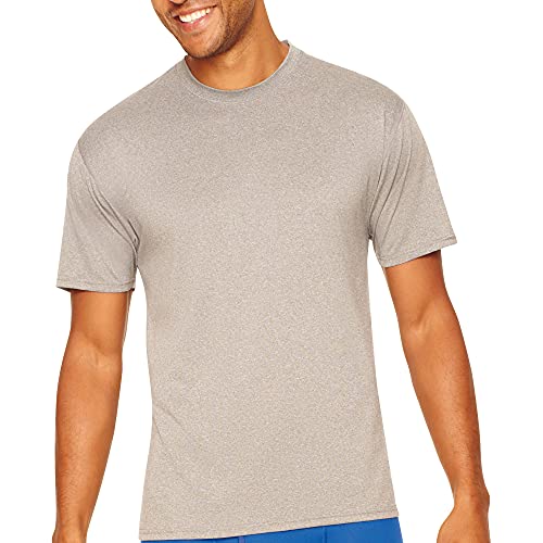 Hanes Mens X-Temp Performance Cool Tagless Crew T-Shirts, Size Large, 2 Pack Grey/Royal Blueâ¦