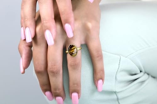 Bague Oeil de Tigre en Or 14k : Un Bijou Durable Qui Ne Ternit Jamais