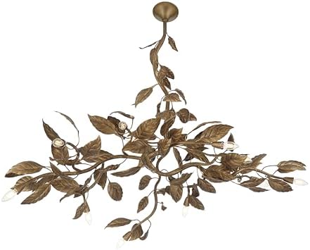 Metropolitan Seraphine 60" 11-Light Linear Chandelier - Weathered Gold (Bulb Not Included)