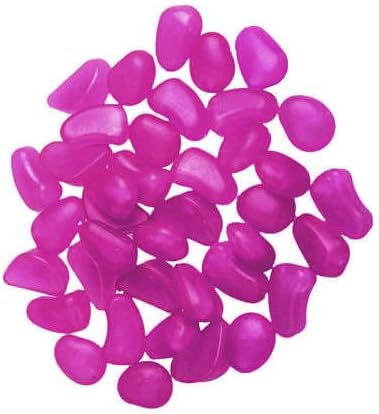 New Purple 100Pcs Glow in The Dark Stones Pebbles Rock for Aquarium Fish Tank Garden D?cor Set036