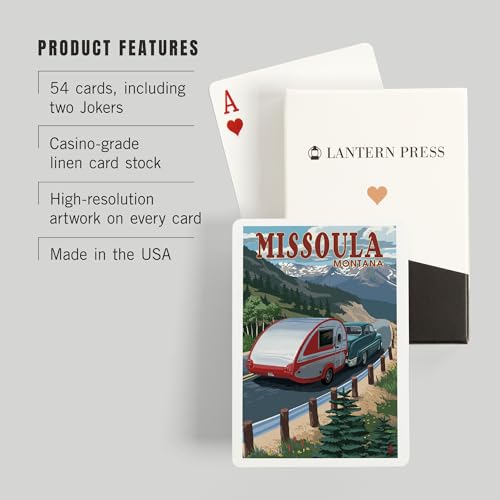Lantern Press Baraja Poker Missoula Montana Retro miniatura 3