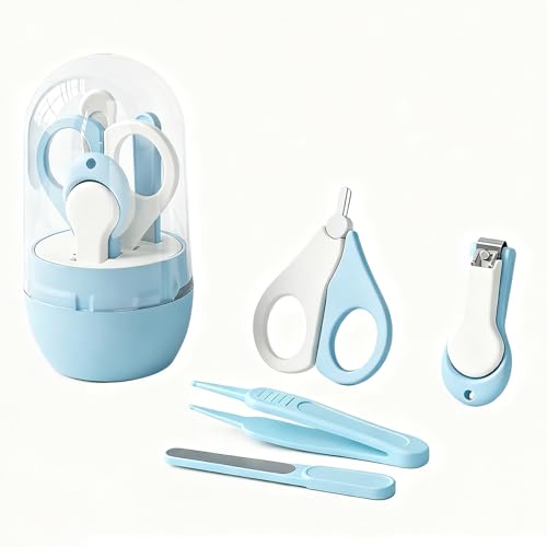 Kaiyzo Kit de Uñas Para Bebé, Cortauñas Para Niños, Set de Cuidado Para Bebés Para Nuevos Padres Y Niños Pequeños (Azul)