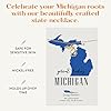 Lucky Feather Michigan State Shaped Necklace | 14k Gold-Dipped Pendant Necklace | Easter Basket Stuffer| State Love Fashion Jewelry For Women | Dainty Necklace For Women | Great Gift Idea #3