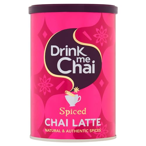 Drink Me Chai Spiced Chai Latte 250g (Paquete de 1) Solo se Agrega Agua | Té de Chai Latte en Polvo (16 porciones)
