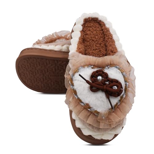 Image of VRITRAZ Women's Comfort Slip On Closed Toe Warm Winter with Cute Design print House Clog Indoor Slipper