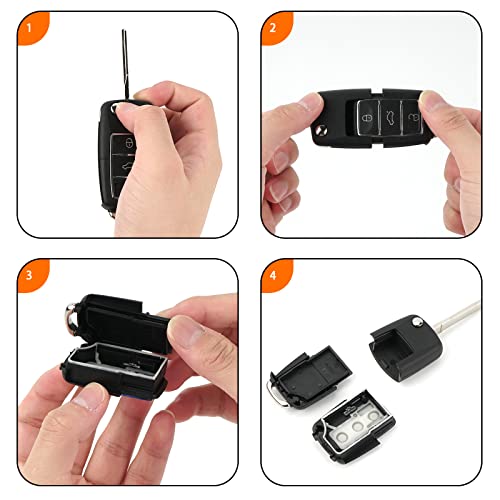 SAFE2 Pacote com 2 chaves de carro falsas, cofre secreto, recipiente oculto portátil para comprimido