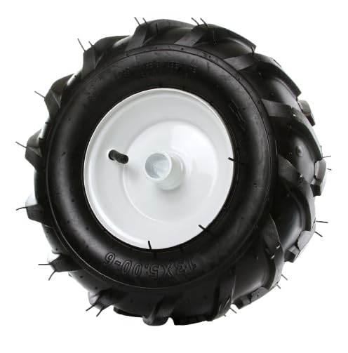 pokm toolsmarket – Roue universelle 13x5.00-6 pour motoculteur/fraiseuse de sol – Ø25 mm Trou d'essieu – Utilisable à gauche et à droite