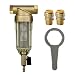 iSpring WSP-50SL Reusable Whole House Spin Down Sediment Water Filter with Siliphos, Multiple Micron Sizes w/Push-Fit Plumbing Fittings