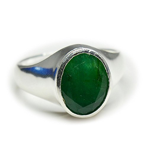 Bague émeraude 7 carats en argent 925 pour illuminer vos soirées et grands événements