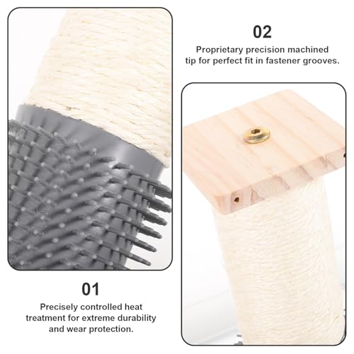 Rascador para gatos de sisal Alasum resistente al desgaste miniatura 3