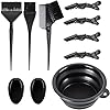 10 Pcs Professional Hair Bleach Kit Hair Coloring Products for DIY Mixing, Includes Hair Dye Brush, Hair Color Bowl, Hair Clip, Ear Muffs for Hair Dye Hair Color at Home, Salon Hair Highlighting