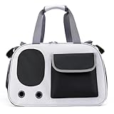 GRABAGECAN Practical Carrier Bag with Mesh Window Breathable Outdoor Carrier Shoulder Bag for Travel Handbag Pet Supplies