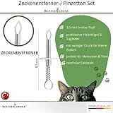 Schwertkrone® Zeckenzange 4er Set [Premium Edelstahl] - Zeckenzange für Hunde, Katze & Mensch - Zeckenpinzette Mensch & Tier - Zeckenhaken für Hunde - Zeckenzange Kinder - Zeckenset 4-teilig