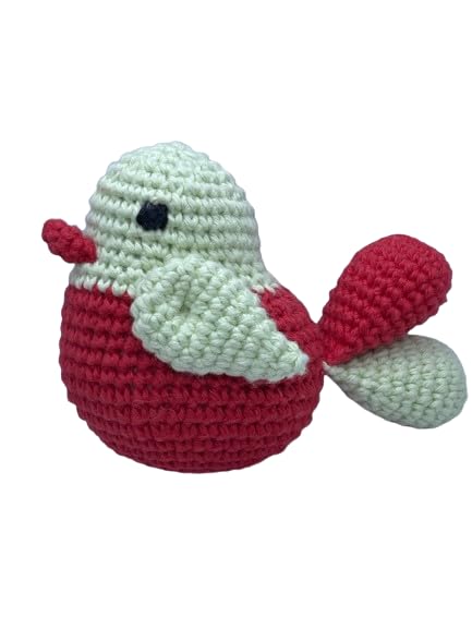 Lyfgoods Crochet Bird Doll | Cute Knitted Cotton Yarn Bird for Babies | Soft Toy Bird to Hang in Cars, Kids Room, Doors