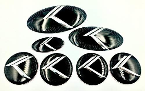 Full Package 7pc Vintage K Metal Skin Emblem Badge Overlay for 2016-2021 NIRO Cover & Protect OEM Badges in Seconds! Easy Install!