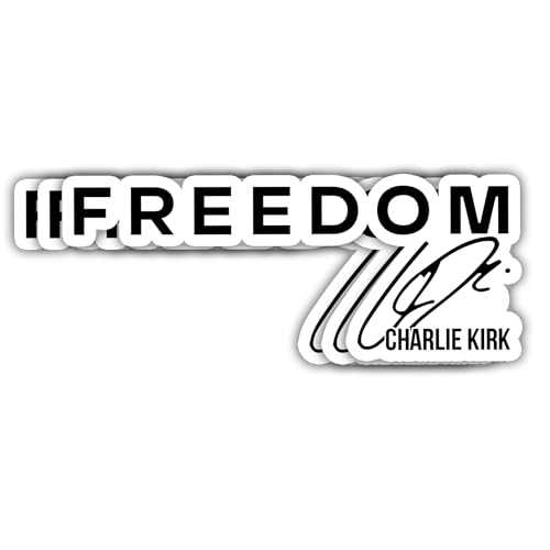 VOTANTA (3 Pcs, 3 inch) - Charlie Kirk Freedom Sticker, Justice for Charlie Kirk Stickers, Freedom True America Patriotic Republican Gifts Decoration for Laptops, Phones, Water Bottles
