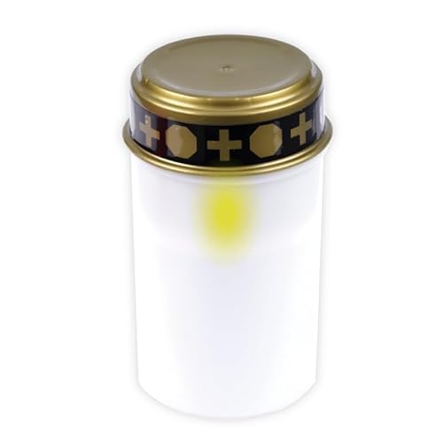 Bestlivings Luz LED para tumba (2 unidades) resistente a la intemperie – Vela LED con efecto parpadeante realista – Funciona con pilas – Vela de cementerio con larga duración de combustión