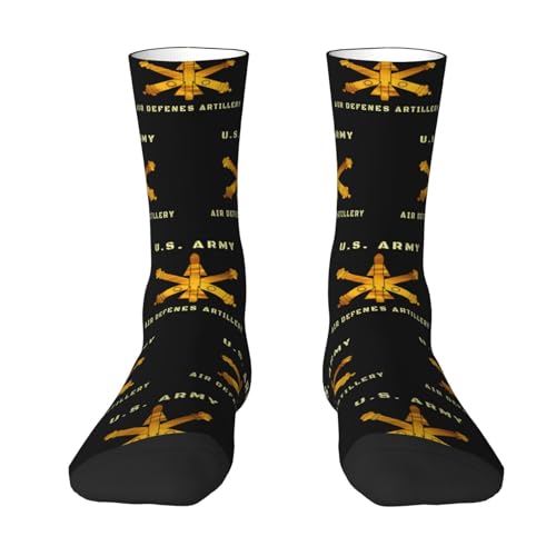 US Branch Air Defense Artillery Adult Polyester Crew Socks Breathable Moisture-Wicking Athletic Running Gym6