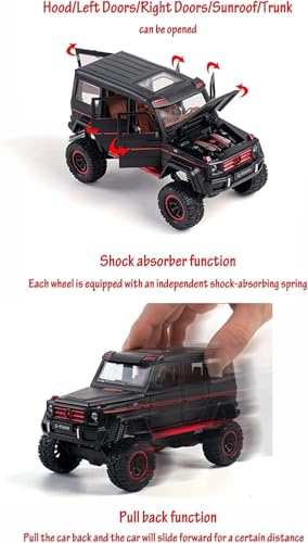 Image of 1:32 Scale Mercedes Benz AMG G500 Off Road Toy Car | Metal Pullback Diecast Car for Kids with Openable Doors, Sound, Light Effects Toy for Car (Color As Per Available), White