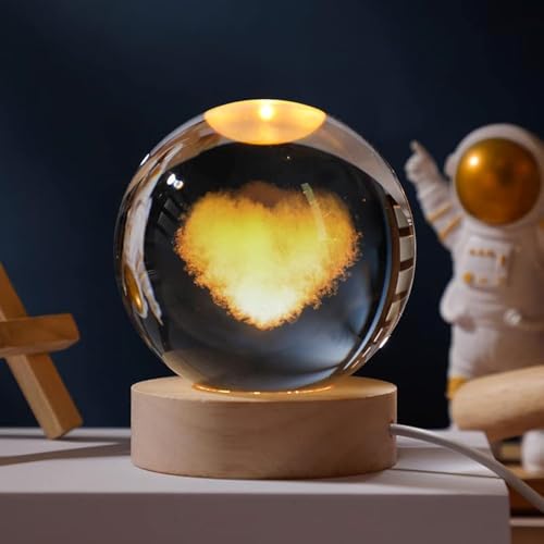 Image of UCRAVO 3D Crystal LED Night Light with Rain Cloud Model and LED Lamp Base
