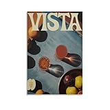  XJRZHLDU Poster retrò anni \'70, stile retrò, stampa su tela, per ristorante, cucina europea, sala da pranzo, decorazione per camera da letto, ufficio, stanza, regalo, 20 x 30 cm