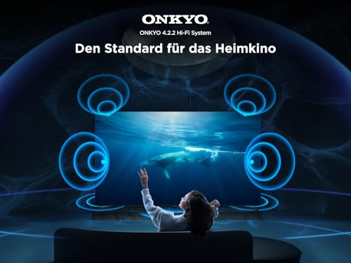 TCL 115C7K QLED Mini LED Fernseher, 115 Zoll, 4K HDR Premium, Dolby Vision IQ & Atmos, Smart TV mit Google TV, Onkyo 4.2 Sound, 144Hz VRR, AMD FreeSync Premium Pro, HDMI 2.1, AirPlay 2, Alexa