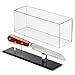Tebery Acrylic Knife Display Case, Clear Military Pocket Knife Storage Box Stand, Knife Collection Showcase Stand with Removable Cover, Knife Case Holder for Home Decor