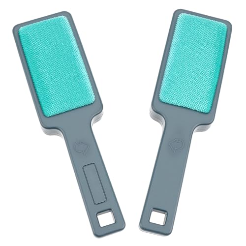 QWORK® 2-Pack Double-Sided Velvet Lint Brush - Reusable Lint Remover for Clothes & Furniture