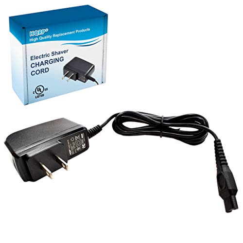 HQRP AC Adapter/Power Cord Compatible with Philips Norelco 5100 5200 Series S5210 S5290 7825XL 7845XL 7864XL 7865XL 7866XL 7867XL QP6510 QP6520 Coolskin Nivea Range Shaver Plus Cleaning Brush