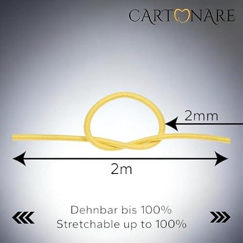 Miniatura 4 de Cartonare Cordón Elástico De 2 Mm Y 3 Mm Para Costura, Manualidades Y Exteriores, Goma Redonda, Cuerda Expansora, Banda Elástica 504 , Amarillo Limón, 2 Mm X 2 M