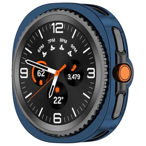 Intended for Samsung Galaxy Watch 8 Classic Cover, Ultra-Thin TPU Bumper Frame Smartwatch Protective Case Shock Proof for Samsung Galaxy Watch 8 Classic (No Screen (Blue)