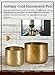 Serene Spaces Living Antique Brass Look Gold Hammered Pots, Indoor Planter, Decorative Accent for Potted Plants, Gold Flower Vase for Wedding or Event Centerpiece, Extra Small, 5