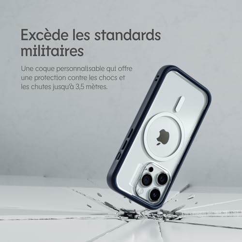 Force magnétique supérieure RhinoShield Mod NX coque iPhone 15 Pro Max MagSafe