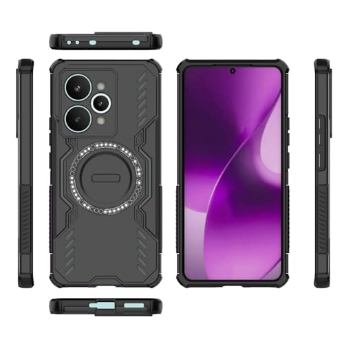 Image of Back Cover Case for Realme 15 Pro 5G | 360 Protection Mobile Phone Case Mag-Safe | Camera Protection | Back Cover for Realme 15Pro 5G / Realme 15 Pro 5+G - Black TPU+PC