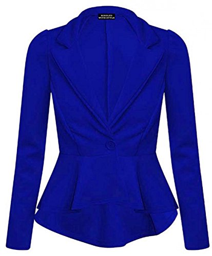 Blazer femme ajusté à coupe péplum et manches longues structurées