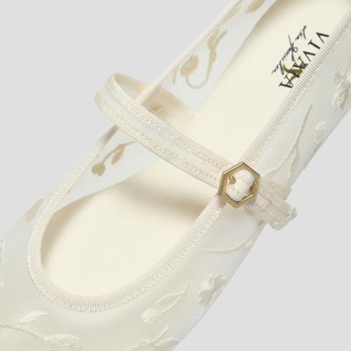 Image of VIVAIA Women's Margot Mary Jane Square-Toe Ballet Flats