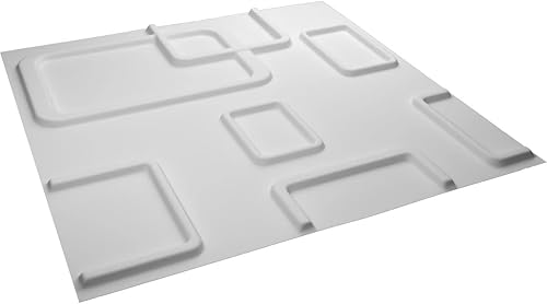 Miniatura 6 de Ekena Millwork WP20X20ODWH-CASE-20 19 5/8 pulgadas de ancho x 19 5/8 pulgadas de alto, Odessa EnduraWall Decorativo 3D Panel de pared cubre 53.49