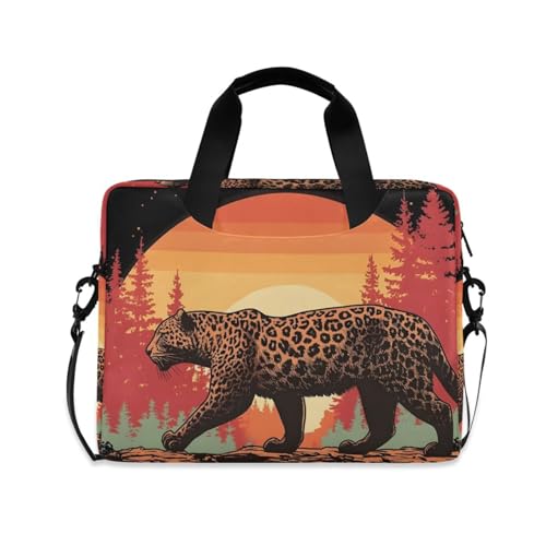 Bolso bandolera para laptop estampado Leopardo 13-16" miniatura 1