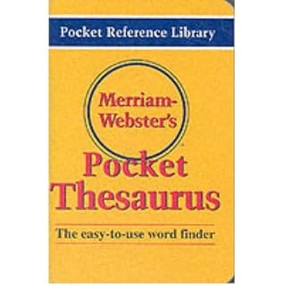[(Merriam Webster's Pocket Thesaurus)] [Author: Merriam Webster] published on (June, 2002)