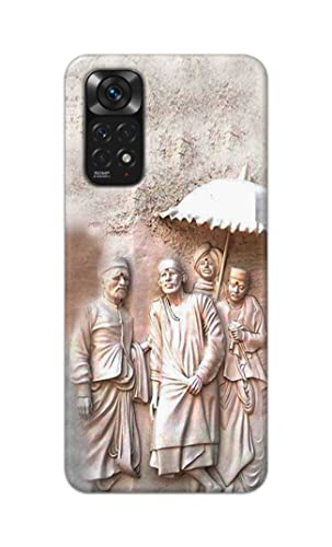Image of Printed Hard Back Cover Case for Mi Redmi Note 11 4G Back Cover (Sai Baba) -1803