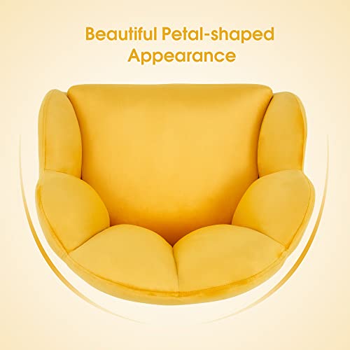 Barberpub Living Room Chair, Manicure Chair For Technician, Modern Home Chair, Makeup Beauty Vanity Chair, Nail Salon Chair For Manicurist 3510 (Orange) #TOP6