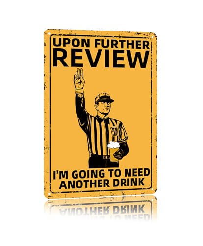 YVHOGTA Funny Football Metal Sign Upon Further Review Im Going