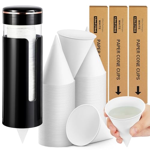 Roshtia 600 Disposable Snow Cone Cups with Dispenser
