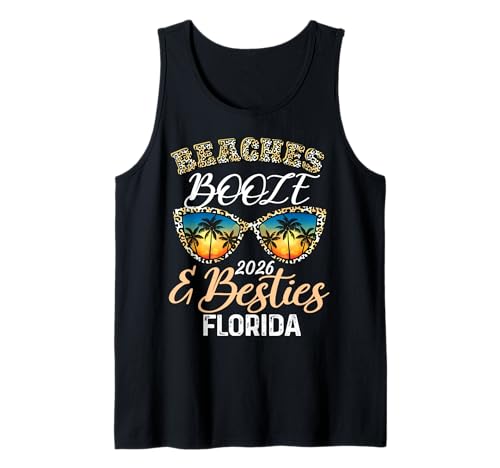 Beaches Booze Besties Girls Trip Florida 2026 Womens Weekend Tank Top