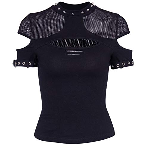 Women's Gothic Crop Tops Punk Tanks Trendy Camisole T-Shirt